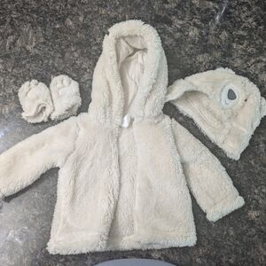 Carter's Baby Bear Faux Fur Jacket Set 0-3 months